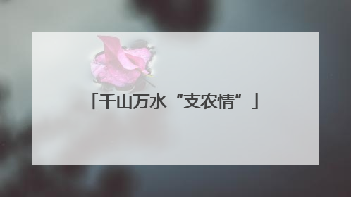 千山万水“支农情”