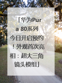 华为Pura 80系列今日开启预约！外观首次亮相：超大三角镜头模组