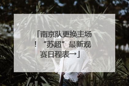 南京队更换主场！“苏超”最新观赛日程表→