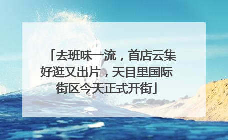 去班味一流，首店云集好逛又出片，天目里国际街区今天正式开街