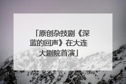 原创杂技剧《深蓝的回声》在大连大剧院首演