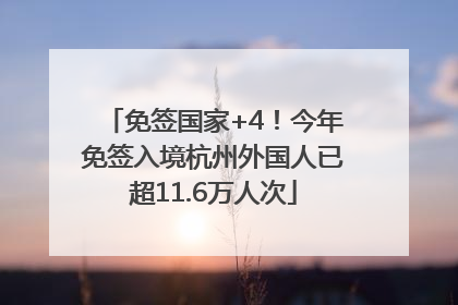 免签国家+4！今年免签入境杭州外国人已超11.6万人次