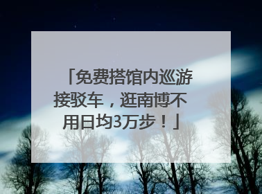 免费搭馆内巡游接驳车，逛南博不用日均3万步！