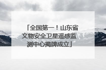 全国第一！山东省文物安全卫星遥感监测中心揭牌成立
