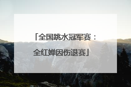 全国跳水冠军赛：全红婵因伤退赛