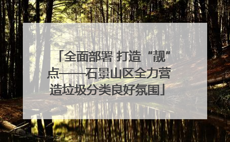 全面部署 打造“靓” 点——石景山区全力营造垃圾分类良好氛围