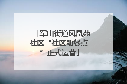 军山街道凤凰苑社区“社区助餐点”正式运营