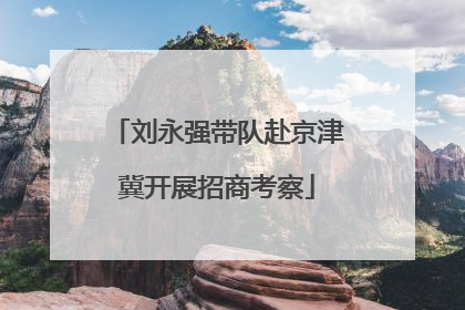 刘永强带队赴京津冀开展招商考察