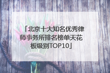 北京十大知名优秀律师事务所排名榜单天花板级别TOP10
