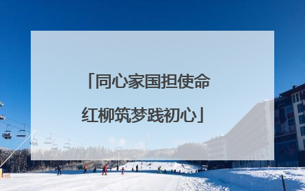 同心家国担使命 红柳筑梦践初心