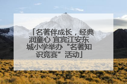 名著伴成长，经典润童心 宜宾江安东城小学举办“名著知识竞赛”活动