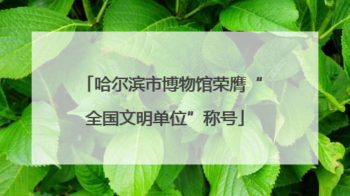 哈尔滨市博物馆荣膺“全国文明单位”称号