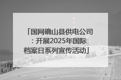 国网确山县供电公司：开展2025年国际档案日系列宣传活动