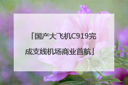 国产大飞机C919完成支线机场商业首航