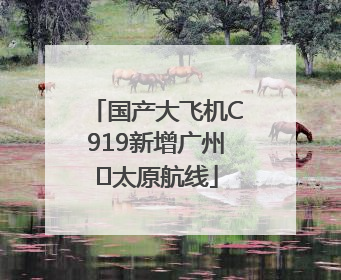 国产大飞机C919新增广州⇌太原航线