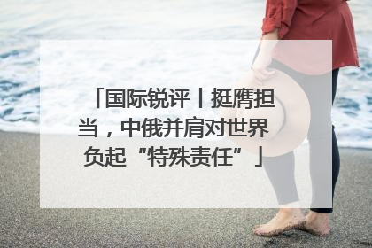 国际锐评丨挺膺担当，中俄并肩对世界负起“特殊责任”