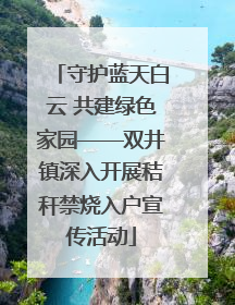 守护蓝天白云 共建绿色家园——双井镇深入开展秸秆禁烧入户宣传活动