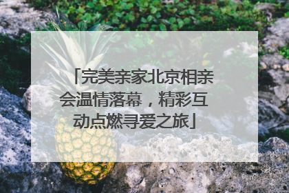 完美亲家北京相亲会温情落幕，精彩互动点燃寻爱之旅