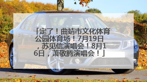 定了！曲靖市文化体育公园体育场！7月19日，苏见信演唱会！8月16日，萧敬腾演唱会！