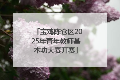 宝鸡陈仓区2025年青年教师基本功大赛开赛