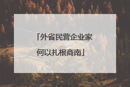 外省民营企业家何以扎根商南