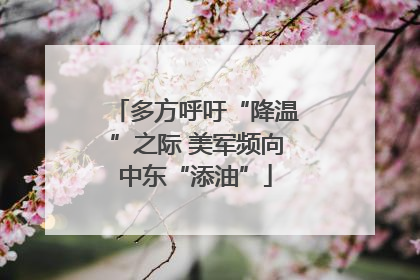 多方呼吁“降温”之际 美军频向中东“添油”