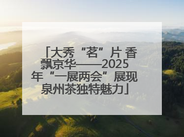 大秀“茗”片 香飘京华——2025年“一展两会”展现泉州茶独特魅力