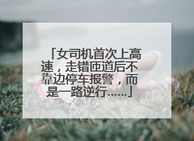 女司机首次上高速，走错匝道后不靠边停车报警，而是一路逆行……