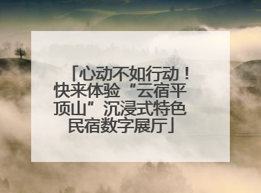 心动不如行动！快来体验“云宿平顶山”沉浸式特色民宿数字展厅