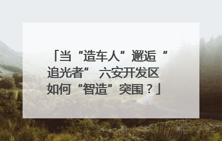 当“造车人”邂逅“追光者” 六安开发区如何“智造”突围？