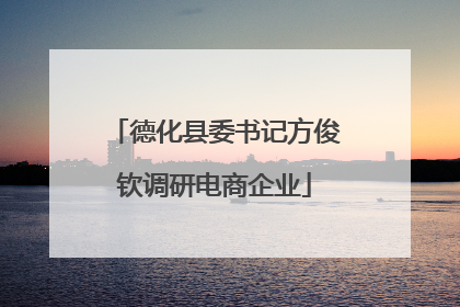 德化县委书记方俊钦调研电商企业