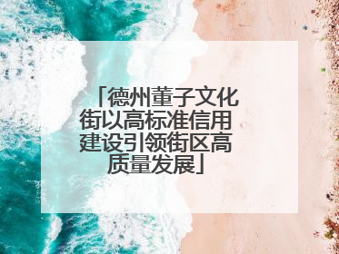 德州董子文化街以高标准信用建设引领街区高质量发展