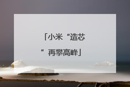 小米“造芯”再攀高峰