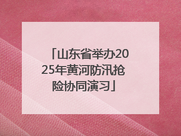 山东省举办2025年黄河防汛抢险协同演习