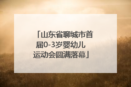 山东省聊城市首届0-3岁婴幼儿运动会圆满落幕