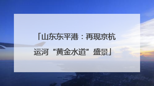 山东东平港：再现京杭运河“黄金水道”盛景