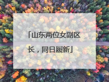 山东两位女副区长，同日履新