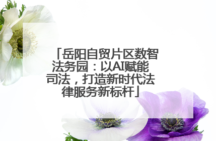 岳阳自贸片区数智法务园：以AI赋能司法，打造新时代法律服务新标杆