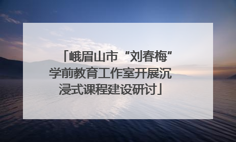 峨眉山市“刘春梅”学前教育工作室开展沉浸式课程建设研讨