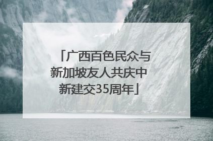 广西百色民众与新加坡友人共庆中新建交35周年
