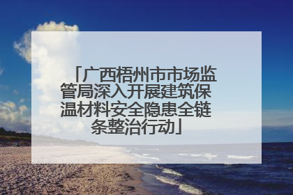 广西梧州市市场监管局深入开展建筑保温材料安全隐患全链条整治行动