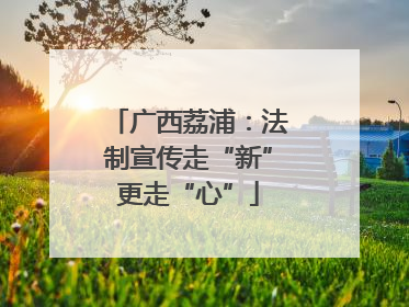 广西荔浦：法制宣传走“新”更走“心”