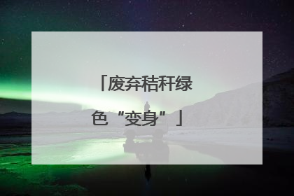 废弃秸秆绿色“变身”