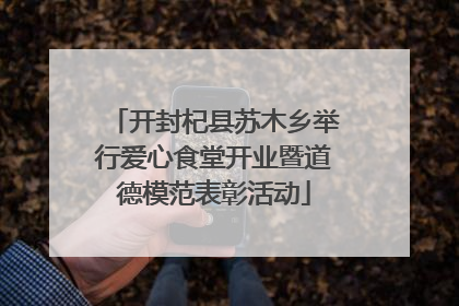 开封杞县苏木乡举行爱心食堂开业暨道德模范表彰活动