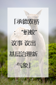 承德双桥：“蚂蚁”议事 议出基层治理新气象