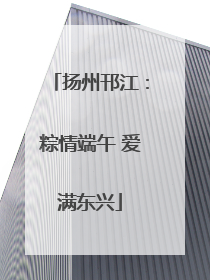 扬州邗江：粽情端午 爱满东兴