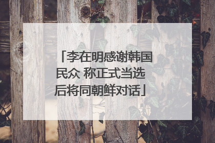 李在明感谢韩国民众 称正式当选后将同朝鲜对话