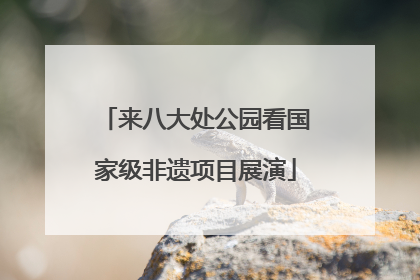 来八大处公园看国家级非遗项目展演