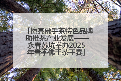 擦亮佛手茶特色品牌 助推茶产业发展——永春苏坑举办2025年春季佛手茶王赛