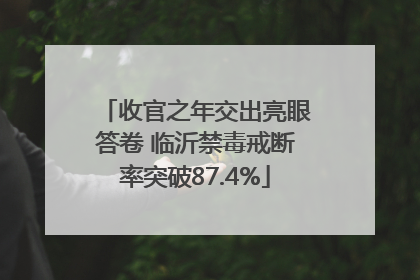 收官之年交出亮眼答卷 临沂禁毒戒断率突破87.4%